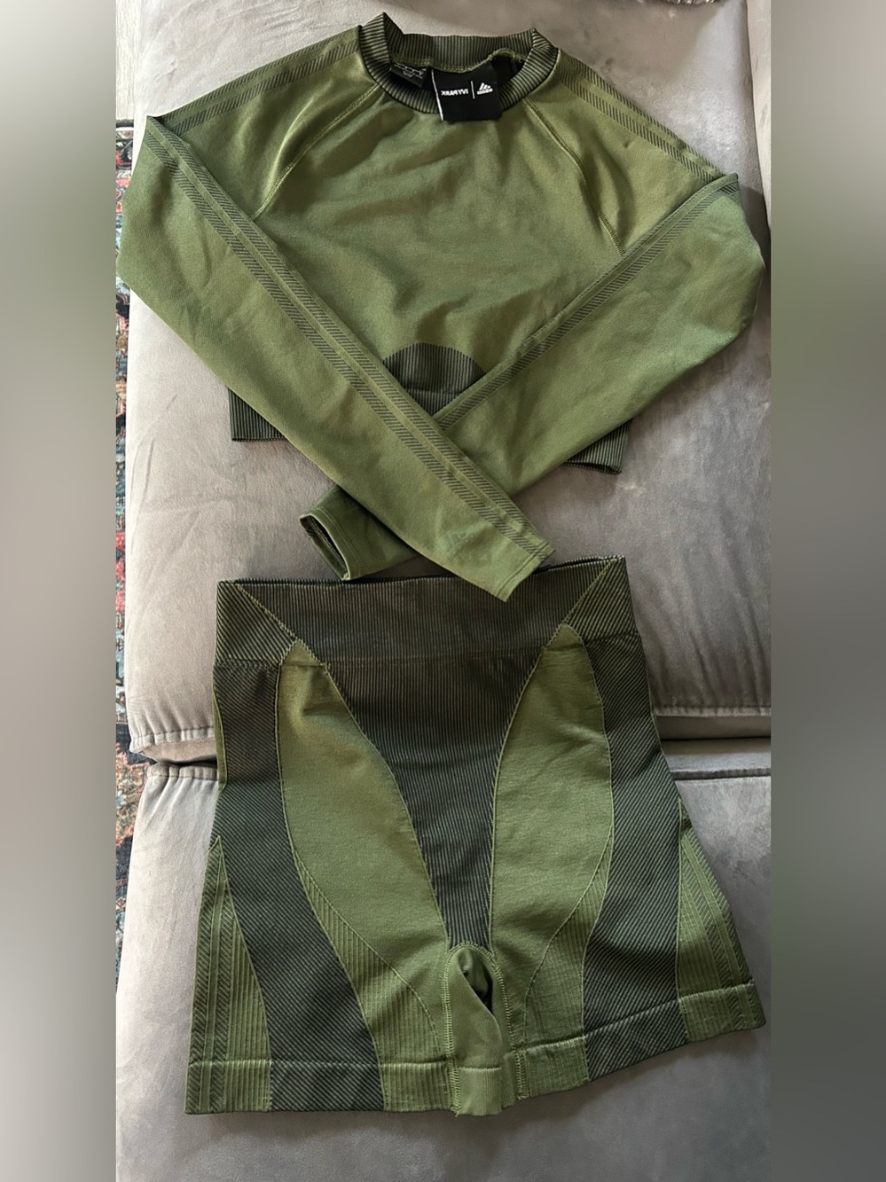 Ivy Park Adidas High-Waist Olive Green Women Performance Pants